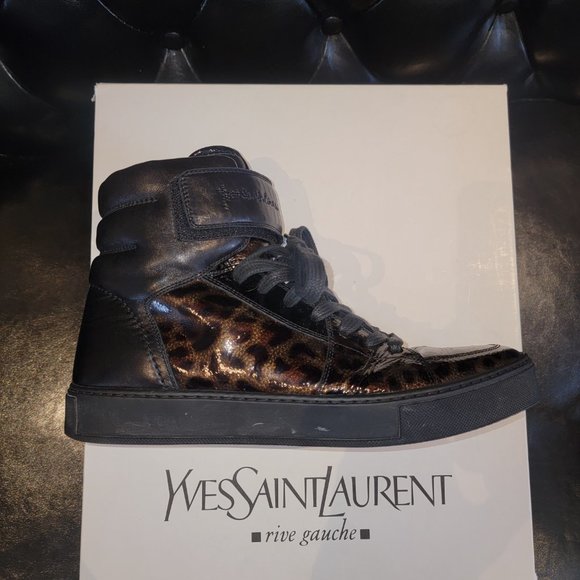Yves Saint Laurent - Malibu High Top Leopard Leather - YSL - Picture 5 of 12